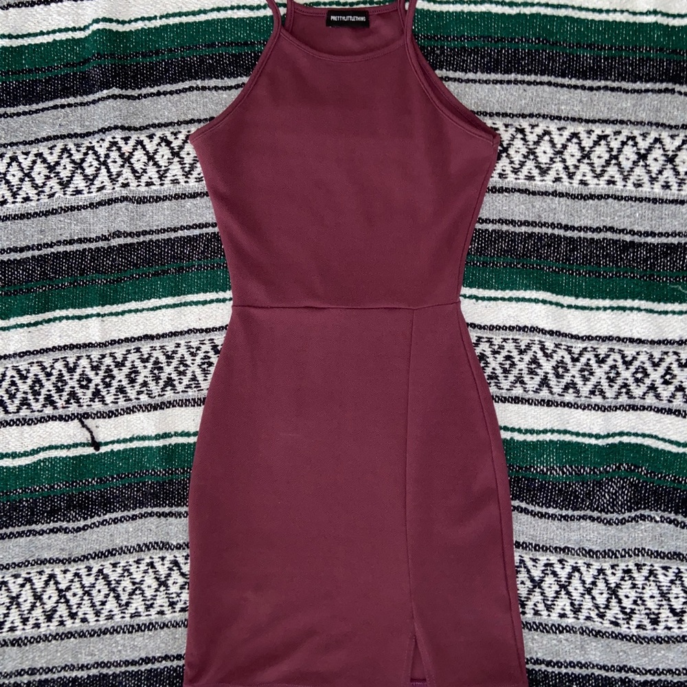 Burgundy dress